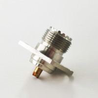 Connecteur Jack Coaxial RF Étanche SO239 UHF Femelle à Bride Carrée 25,4 mm avec Réceptacle, Prix Usine
