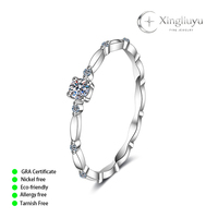 Bague en moissanite unisexe en argent sterling S925, tendance, certifiée GRA, minimaliste, bijoux fins, vente en gros