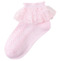 Chaussettes pour bébé en gros à bas prix, chaussettes en coton uni à volants pour filles, chaussettes de danse confortables et respirantes pour enfants