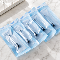 Viales de Vidrio Estériles Desechables de 3 ml Sellados Individualmente con Tapa de Aluminio y Tapón de Goma, Contenedor de Almacenamiento Médico