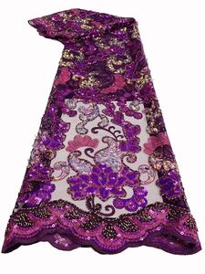 New arrival thời trang sang trọng 3D thêu sequin ren vải Phụng Vụ ren vải - Product Image 6