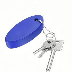 Porte-clés flottant bleu personnalisé avec logo, porte-clés ovale marin, porte-clés flottant pour la pêche, le surf, la navigation, les activités de plein air - Product Image 4