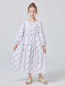 Abito Abaya con stampa ciliegio da donna <span class=keywords><strong>medio</strong></span>-<span class=keywords><strong>orientale</strong></span> Casual collo aperto XXL e abito taglia unica per ragazze MSL196 abbigliamento musulmano - Product Image 6