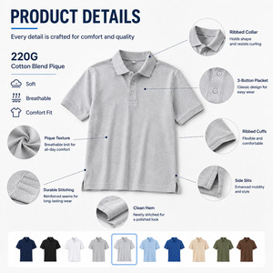 Custom Logo Unisex Performance <b>Polo</b> <b>Shirt</b> Private Label Wholesale Premium Golf Team Wear Multi Colors OEM ODM S-<b>4XL</b> - Product Image 4