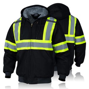 Uniformes protectores de ropa de trabajo de Primavera de seguridad reflectante de alta visibilidad con forro polar térmico personalizado poliéster Unisex - Product Image 2