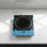 Plaque chauffante électrique en céramique à brûleur unique 2000W, cuisinière compacte pour comptoir, appareil de cuisson pour toutes les casseroles