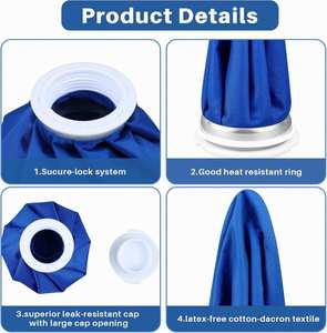 Bolsas de Hielo Reutilizables para Alivio del Dolor, Bolsas Elásticas de Color Sólido para Agua Caliente, a Prueba de Fugas, Transpirables, Clase II, para Uso en Adultos - Product Image 3