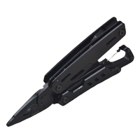 Pince multifonction industrielle avec poignée bicolore, lame de scie pliable, tournevis, clé, lime et règle pour le camping en plein air et la survie