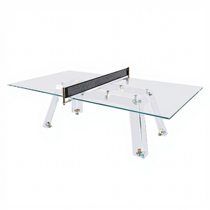 <span class=keywords><strong>Table</strong></span> <span class=keywords><strong>de</strong></span> <span class=keywords><strong>tennis</strong></span> <span class=keywords><strong>de</strong></span> <span class=keywords><strong>table</strong></span> en verre trempé, OEM ODM, taille personnalisée pour la maison, le bureau, la villa, les jeux <span class=keywords><strong>de</strong></span> loisirs en intérieur, vente en gros - Product Image 1