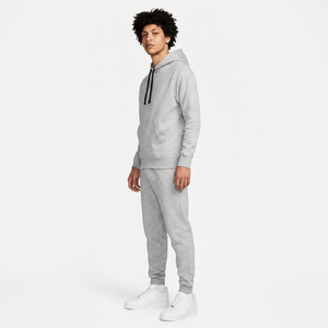 Conjunto Deportivo Informal para Hombre, Sudadera con Capucha Acolchada de Terciopelo Ligero, Pantalones Cortos, Color Sólido, Poliéster/Algodón - Product Image 2