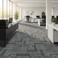 Moquette insonorisante en PP pour sol, décoration, support bitumineux, dalles de moquette commerciales pour bureaux, 50*50cm