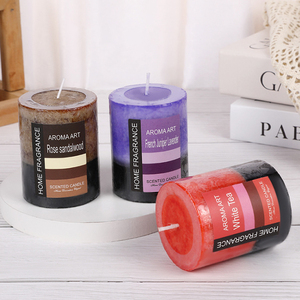 Bougies parfumées cylindriques faites à <span class=keywords><strong>la</strong></span> main, vente en gros d'éclairage d'urgence romantique sans fumée, bougies parfumées rondes pour <span class=keywords><strong>chapelle</strong></span> de mariage - Product Image 6