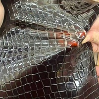 18inx53Inch Texture captivante Changement de couleur Finition miroir Cuir synthétique PU gaufré crocodile pour sacs à main
