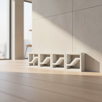 Briques alvéolaires en béton, blocs décoratifs carrés, écran à motifs géométriques, blocs ajourés 300*300mm pour façades ventilées