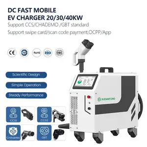 XUDIANTONG 비상 Gbt 빠른 15kw 휴대용 Dc 7kw Ccs2 전기 자동차 충전기 이동식 모바일 Dc 휴대용 Ev 충전기