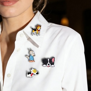 En gros, 57 modèles de pin's en émail mignons pour animaux de compagnie, broches animaux de dessin animé, badges de revers, bijoux de mode, cadeau pour amis - Product Image 5