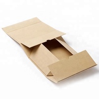 Boîte d'emballage cadeau pliable en carton kraft rigide mat avec fermeture magnétique, impression de logo personnalisée de luxe en gros, matériaux recyclés