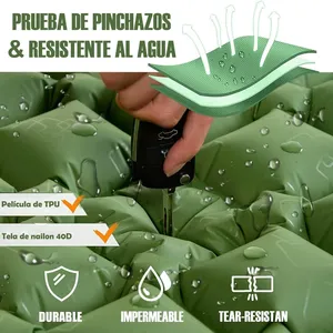 <span class=keywords><strong>Matelas</strong></span> gonflable double pour le camping en plein air, en nylon TPU, avec pompe intégrée, extra large, ultraléger, pliable, tapis de couchage, tapis de voiture - Product Image 5
