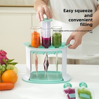 Sacs à presser réutilisables sans BPA pour purée de jus de fruits frais sac de rangement pochette pour aliments pour bébé ensemble de stations à presser