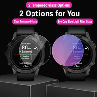 Film de protection d'écran en verre trempé HD transparent 9H anti-lumière bleue à couverture intégrale pour Garmin Epix Pro Gen 2 51mm