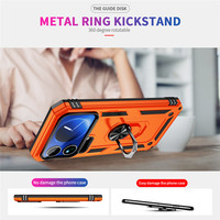 Étui de téléphone portable rigide de luxe 2 en 1 à double couche anti-chute et antichoc avec support de bague en métal pour Xiaomi 17 Pro Max 17 Ultra