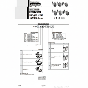 Électrovanne pneumatique SMC S0716S-5M-C4 pièces pneumatiques - Product Image 1