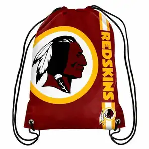 High Quality custom Washington Redskins Drawstring Makeup Backpack Bag Sport Gym Backpack