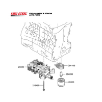 KINGSTEEL OEM 26300-35504 26300-35500 26300-35505 Nouveau filtre à huile moteur automobile pour HYUNDAI KIA IX35 SANTA FE