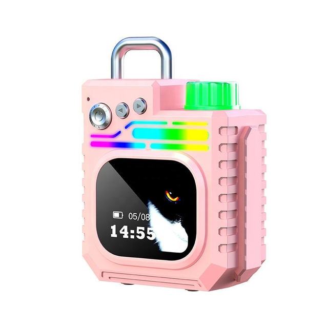 Full Color Multifunctional Mini Speaker Smart Touch Screen 1200mAh Subwoofer RGB Light Outdoor Travel Bluetooth Speaker