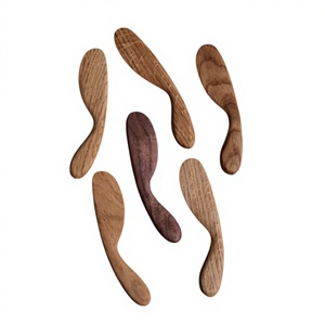 Natural Birch <b>Wood</b> Knife <b>Compostable</b> Disposable Wooden Cutlery for Takeaway and Events - Product Image 1