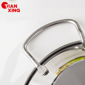 TIANXING Restaurant Korean Style Stainless Steel 304 <strong>Cooking</strong> <strong>Pans</strong> Seafood Pot <strong>Paella</strong> <strong>Pan</strong> with Double Handle - Product Image 4