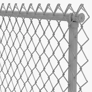Cheap industry used heavy duty galvanized cyclone wire diamond shape mesh chain link fence