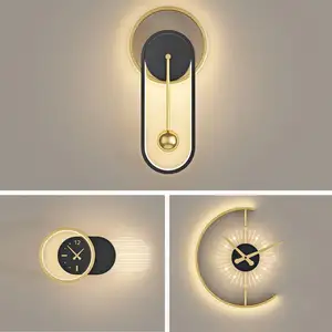נורדי פופולרי מינימליסטי creative סלון שעון קיר אור מודרני חדר שינה ליד מיטת מרפסת יוקרה גופי תאורה