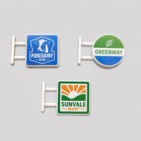 Aimant publicitaire personnalisé, mini boîte lumineuse LED, enseigne de magasin, aimant magnétique pour réfrigérateur, promotion commerciale, gadgets promotionnels