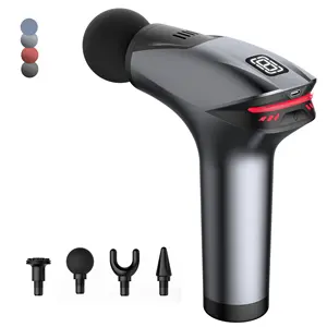 HB-001 Handheld Deep Tissue Fascial Massage Gun With Color Touch Screen Cold Compress Head Mini Jet Blower Massager Products