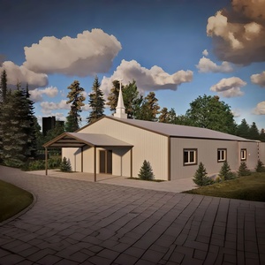 Kit de construction d'église préfabriquée modulaire pour les cultes et les rassemblements communautaires - Product Image 1