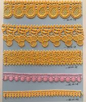 Dentelle en polyester brodée, dentelle chimique, dentelle soluble à l'eau, dentelle guipure pour robe et textile d'ameublement