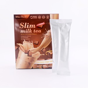 Thé au lait minceur OEM avec coupe-faim et détox, poudre instantanée pour adultes, faible en calories, saveur fraise - Product Image 4