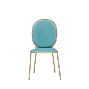 De luxe Style Bistrot En Métal Cadre Chaise En Tissu - Product Image 3