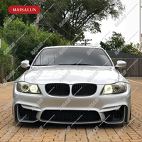Body Kit MAISALUN E90 M4 Baru untuk Seri 3 2005-2012, Lip Depan & Bumper Belakang Facelift, Kit Upgrade Mobil Sistem Bolt-On