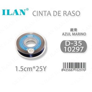 Nastro in Raso Ilan 1,5cm 25Y Blu Navy D35 - Product Image 1