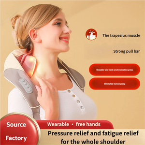 2025 Verbesserter Elektrischer Tiefenmassagegerät mit 3D-Knetfunktion für Nacken, Freihändig Tragbarer Nacken- und Schultermassagegerät zur Schmerzlinderung - Product Image 2