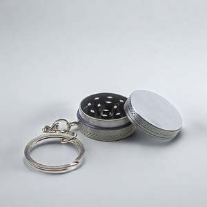 Molino de Hierbas Manual de Metal de Zinc de 3 Piezas, Triturador de Tabaco, Llavero Barato al por Mayor de Fábrica China - Product Image 3