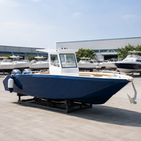 Innovadora Lancha de Pesca de Alto Rendimiento con Consola Central, Compartimento de Refrigeración, GPS y Buscador de Peces para Pesca en Alta Mar y Pesca Costera