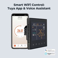 Termostato Inteligente WiFi con Pantalla Táctil TFT de 16A/3A para Calefacción por Suelo Radiante, Control por Aplicación Tuya, para Hogar/Apartamento/Hotel, Uso con Caldera de Gas