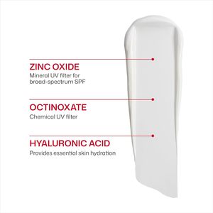 Crème solaire visage quotidienne UV avec oxyde de zinc transparent et acide hyaluronique, hydrate et protège, idéale pour les peaux sèches et mixtes - Product Image 3