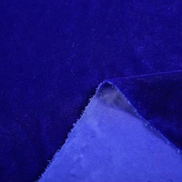 Superbe Tissu Micro-Velours Tissé Non Élastique Teint Coréen Bleu 9000 pour Vêtements