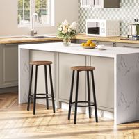 Tabourets de bar ronds, vente en gros et dropshipping, lot de 2 tabourets de salle à manger ronds, tabourets de comptoir ronds sans dossier