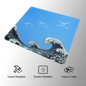 Custom Image 2mm Small Glass Gaming Mouse Pad Micro-Etched Surface Glass Mousepad with Silicone <b>Rubber</b> Base for Esports - Product Image 6