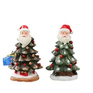 Christmas Tree Santa Head Resin <b>Craft</b> Mini Decor Holiday Gift Desktop Ornament - Product Image 5